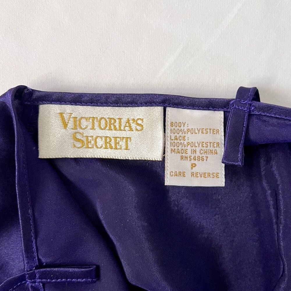 Vintage Victoria’s Secret Gold Label Women’s Size XS Purple Teddy Bodysuit Lace - Picture 8 of 9